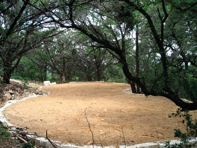 PadDone.JPG - Finished tank pad ready for tank installation. September 6, 2007.